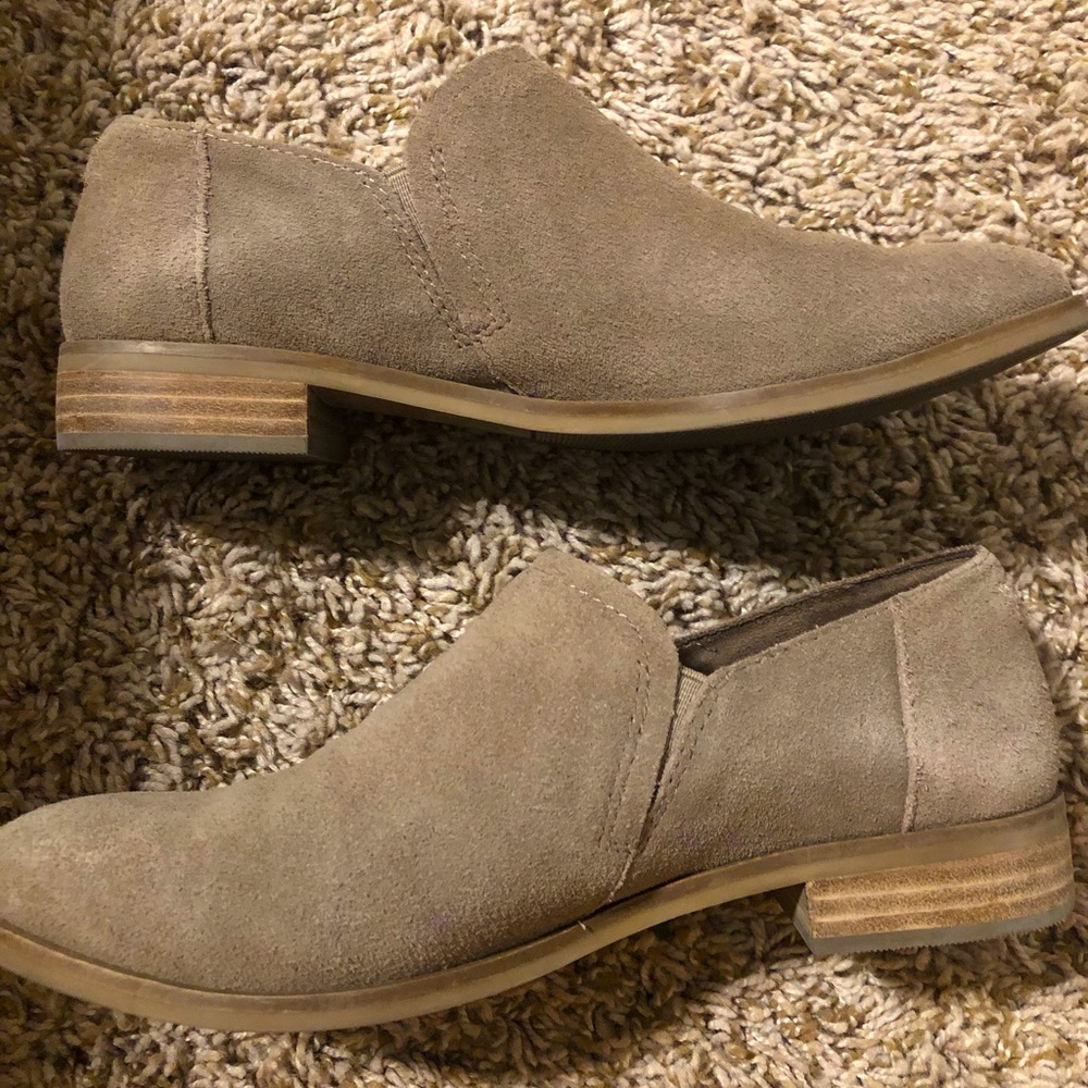 Toms Taupe Suede Slip-On Loafers
